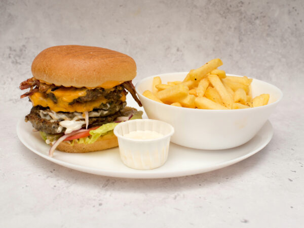 Double Cheeseburger with Bacon Meal