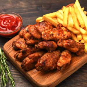 BBQ Wings with Fries