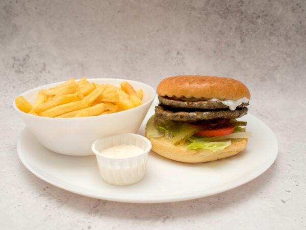 House Special Lamb Burger Meal